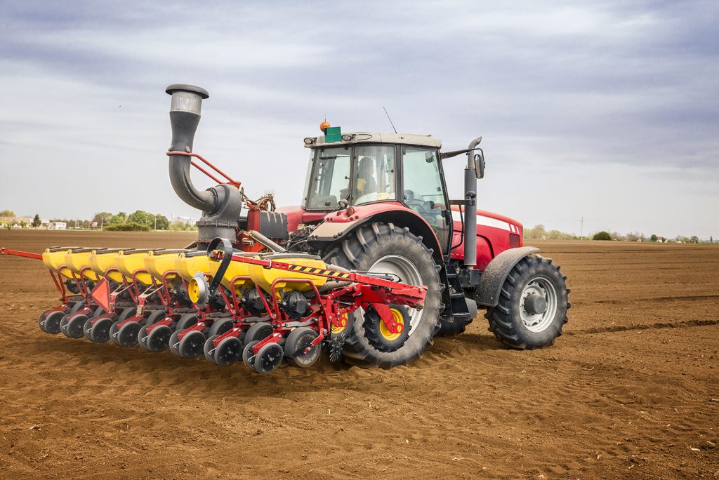 Tractor working in the field.